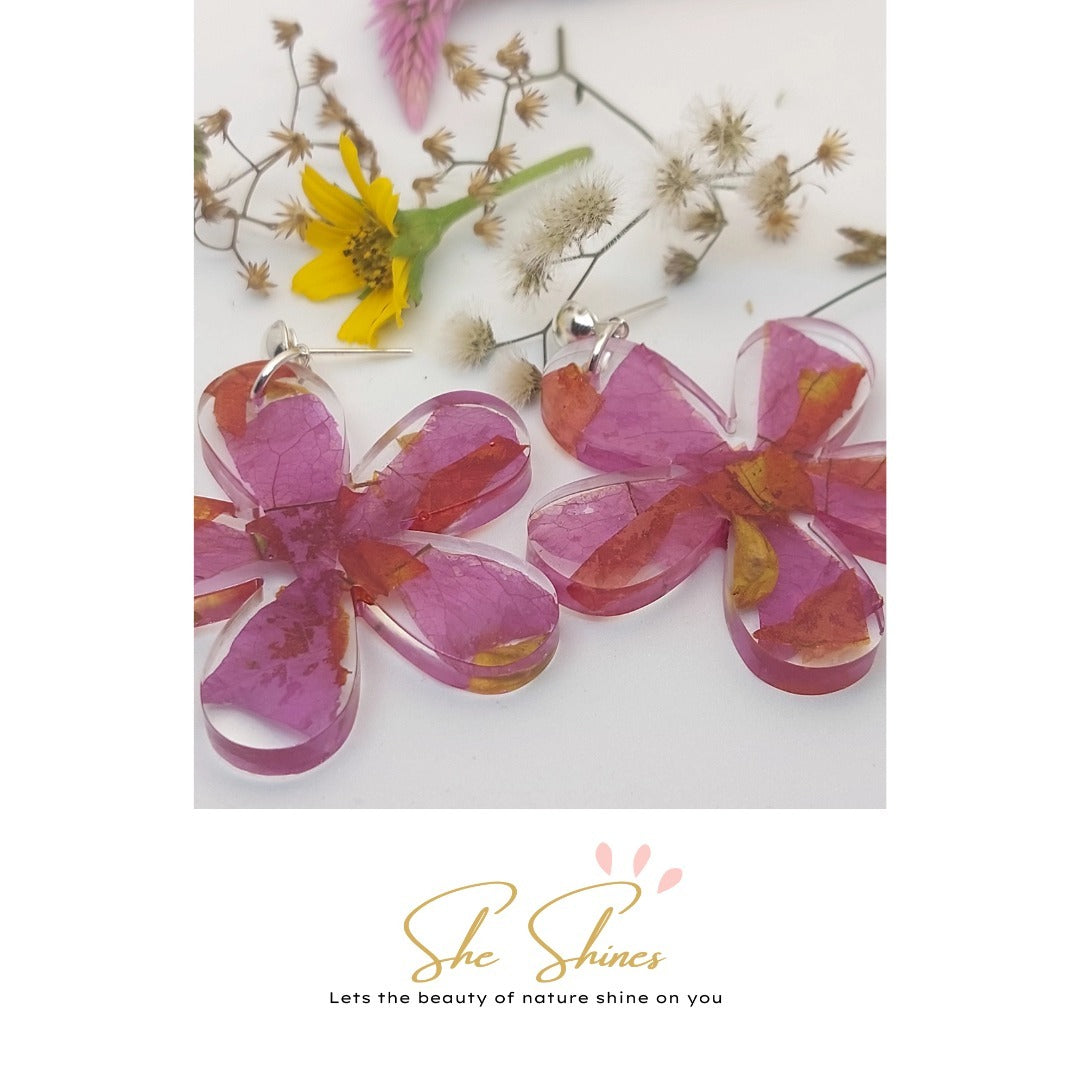 Bougainvillea Blossoms Earring Style 1