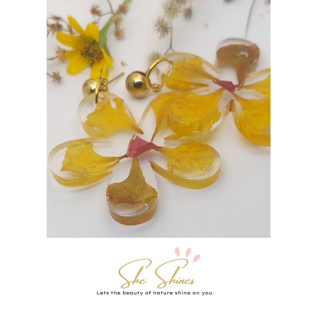 Yellow Bloom Earring Style 3