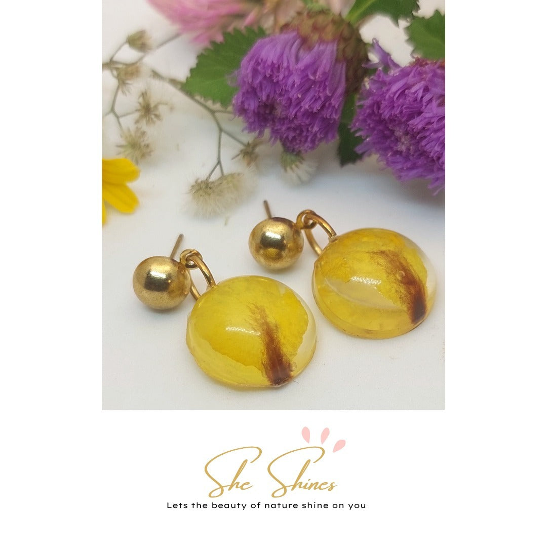 Yellow Bloom Earring Style 1